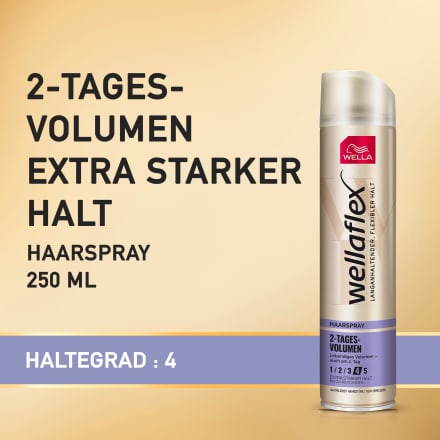 wellaflex 2-Tages-Volumen Haarspray, Extra starker Halt, 250 ml