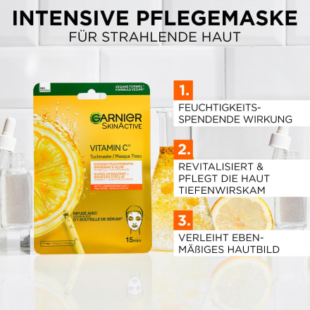 Garnier Skin Active Vitamin C Tuchmaske, 1 St | Tuchmasken