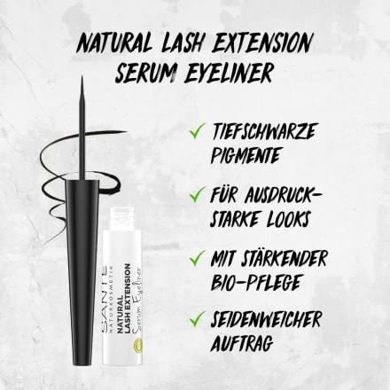 SANTE NATURKOSMETIK Eyeliner Natural Lash Extension Serum Black, 3,5 ml