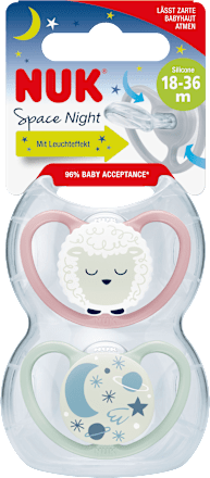 Sucette NUK First Choice Night 18-36 Mois | Forme Orthodontique | Pour Un Développement Buccal Sain