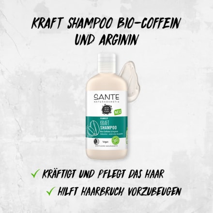 SANTE NATURKOSMETIK Family Kraft Shampoo Arginin, ml und 250 Koffein Bio