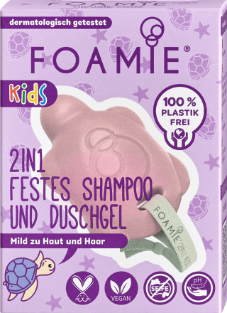 Foamie Kids 2in1 Shampoo und Duschgel - Turtelly Cute, 80 g