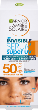 Garnier Ambre kaufen dauerhaft günstig 30 LSF Sonnenfluid super Serum invisible online ml Solaire 50+, UV, Gesicht
