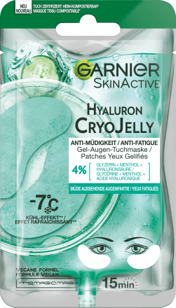Garnier Skin Active Hyaluron Cryo Jelly Augen-Tuchmaske (1 Paar), 2 St
