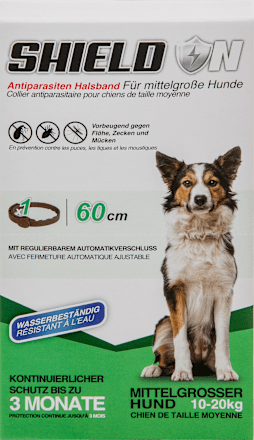 Shield NUngezieferhalsband für mittelgroße Hunde (60 cm), 1 StBiozidprodukt