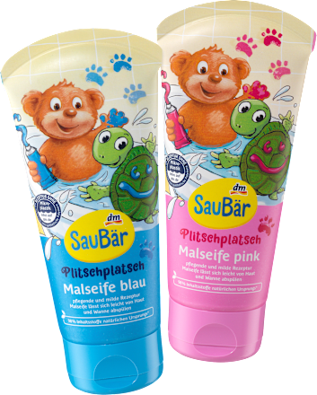 SauBärKinder Malseife pink/blau, 75 ml