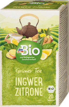 dmBio Grüner Tee, Ingwer Zitrone (20 x 2g), 40 g