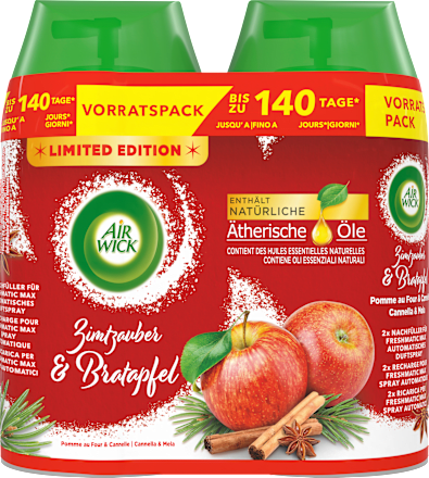 AirWickFreshmatic Zimtzauber & Bratapfel Nachfüllpack (2x250 ml), 2 St
