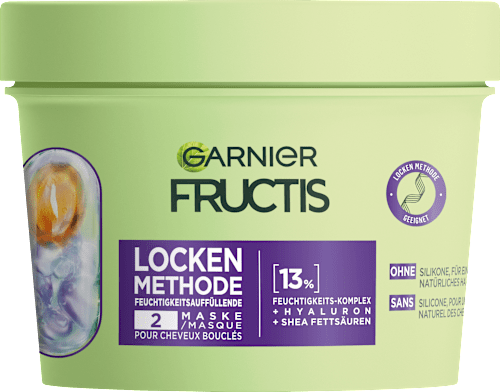 GARNIER FRUCTISHaarmaske Locken Methode Feuchtigkeit, 370 ml