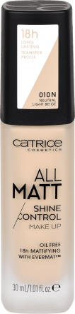 Catrice make-up All Matt Shine Control 010 Neutral Light Beige, 30 ml