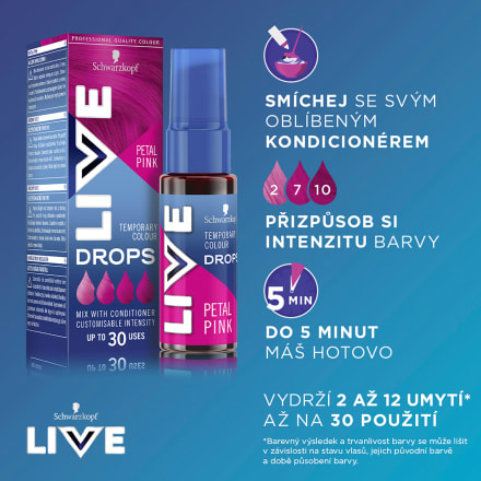 Schwarzkopf LIVE Drops barva na vlasy Petal Pink, 1 ks Nakoupit výhodně ...