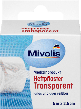 Mivolis Heftpflaster Transparent, 5 m