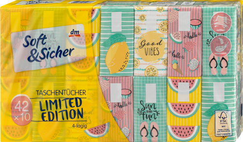 Soft&SicherTaschentücher Design 4-lagig (42x10 St), 420 St
