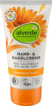 alverde NATURKOSMETIK Hand- & Nagelcreme Bio Calendula & Bio Aloe Vera, 75 ml