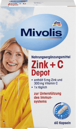 Mivolis Zink + C Depot Kapseln 60 St., 38 g
