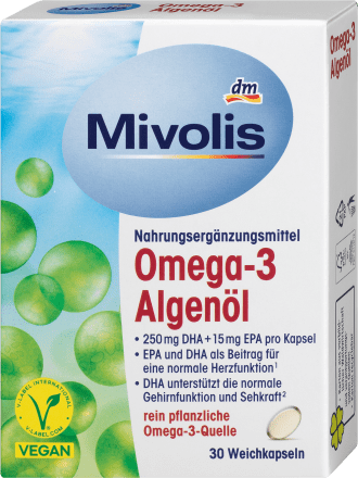 MivolisOmega-3 Algenöl, 30 Kapseln, 30 St