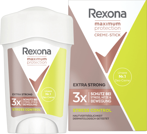 RexonaAntitranspirant Deocreme Maximum Protection Stress Control, 45 ml