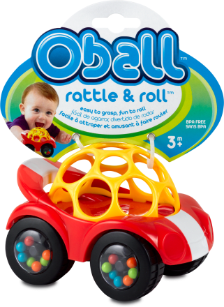 Oball Rattle & Roll Spielzeugauto gelb-rot, 1 St