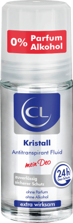 CL Antitranspirant Deo Roll-on Kristall Mineral Fluid extra sensitive, 50 ml