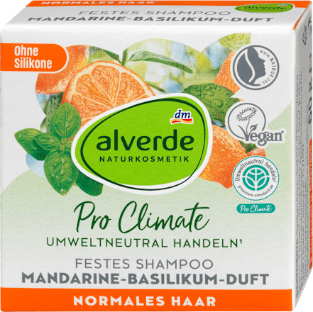 alverde NATURKOSMETIKFestes Shampoo Mandarine-Basilikum, 60 g