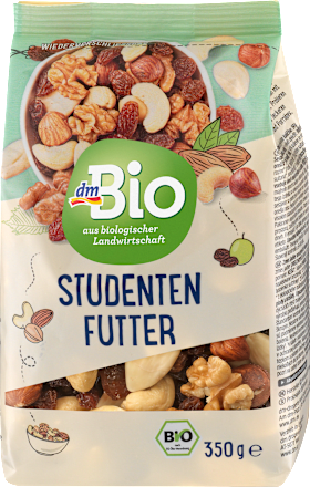 dmBio Nuss- & Trockenfrüchtemischung, Studentenfutter, 350 g
