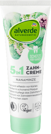 alverde NATURKOSMETIKZahnpasta 5in1 Nanaminze, 75 ml