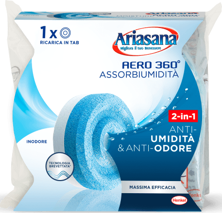 Recharge TAB Ariasana Aero 360° – Parfum Lavande, 3 X 450 G, Absorbe Humidité Et Odeurs | Pour Déshumidificateur Aero 360°