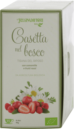 REGINADIFIORI Tisana biologica Casetta nel Bosco con camomilla e frutti  rossi, 45 g Acquisti online sempre convenienti