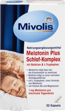 MivolisMelatonin Plus Schlaf-Komplex 32 Kapseln, 16 gNahrungsergänzungsmittel