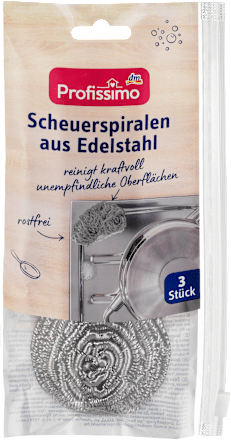 ProfissimoScheuerspiralen aus Edelstahl, 3 St