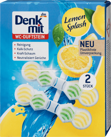DenkmitWC-Duftstein Lemon Splash, 2 St