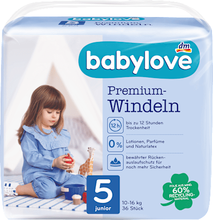 babylove Pannolini premium taglia 5 junior 10 16 kg 36 pz