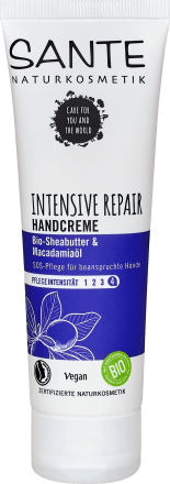 SANTE NATURKOSMETIK Intensive Repair Handcreme Bio-Sheabutter &  Macadamianussöl, 75 ml