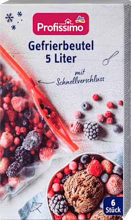 ProfissimoGefrierbeutel 5 l mit Schnellverschluss, 6 St