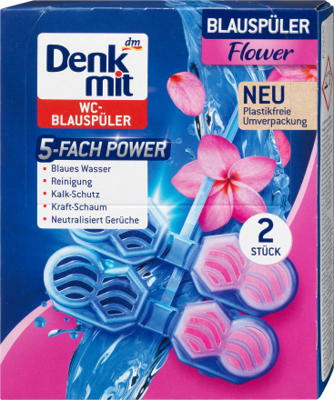 DenkmitWC-Blauspüler Flower, 96 g
