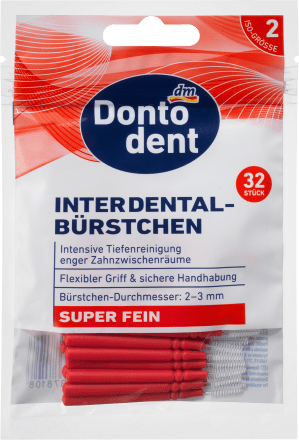 DontodentInterdentalbürsten rot 0,4 mm ISO 2, 32 St