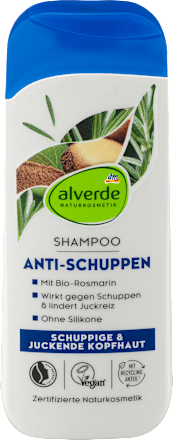 alverde NATURKOSMETIKShampoo Anti-Schuppen Bio-Paranuss, Bio-Rosmarin, 200 ml