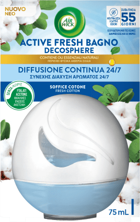 AIR WICK Deodorante ambiente Active Fresh Bagno Decosphere assort., 75 ml  Acquisti online sempre convenienti