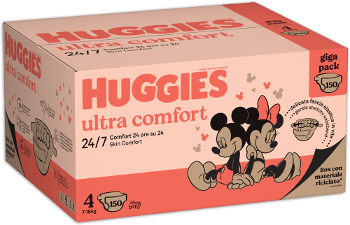 Huggies Giga Pack Pannolini Ultra Comfort taglia 4, 150 pz Acquisti online  sempre convenienti