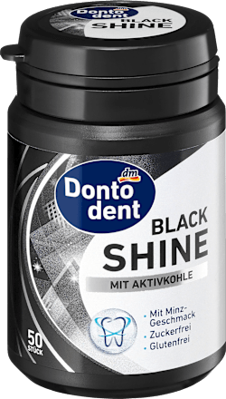 DontodentKaugummi, Black Shine mit Aktivkohle, 50 St