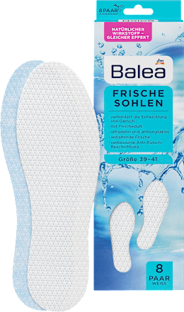 BaleaFrische Einlegesohlen weiß, Gr. 39-41 (8 Paar), 16 St