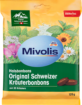 MivolisBonbon, Original Schweizer Kräuter, zuckerfrei, 125 g