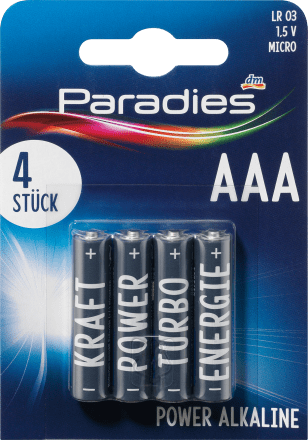Paradies Batterien Power AAA, 4 St dauerhaft günstig online kaufen