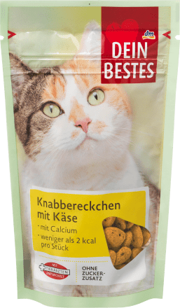 Dein Bestes Katzenleckerli Knabbereckchen mit Käse, 65 g
