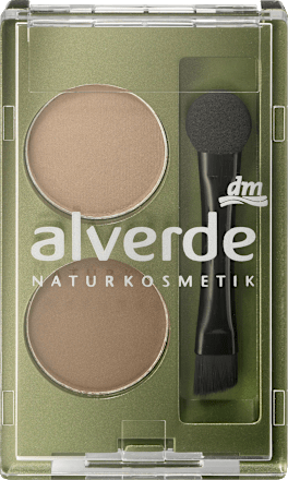 alverde NATURKOSMETIKAugenbrauenpuder Duo 02 Medium, 1,6 g