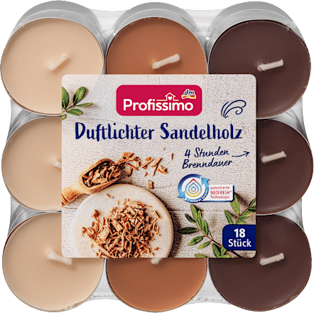 Profissimo Duftlichter Sandelholz, 18 St