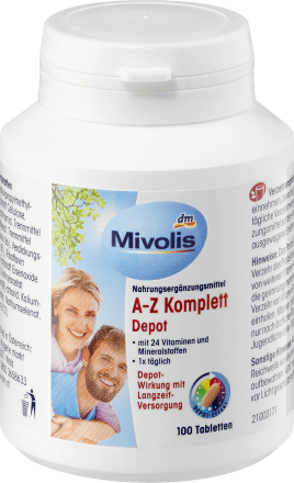 Mivolis A-Z Complete Depot Time-Release Tablets 50+ With Lutein 100 tablets
