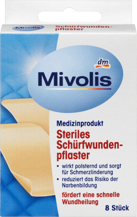 Mivolis Schürfwundenpflaster 65 x 45 mm, 8 St dauerhaft günstig