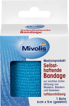 MivolisSelbsthaftende Bandage, 6 cm x 5 m (gedehnt), 1 Rolle 1 StMedizinprodukt