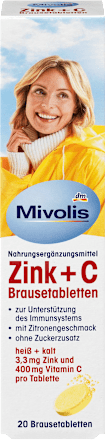 MivolisZink + C Brausetabletten 20 St., 82 g